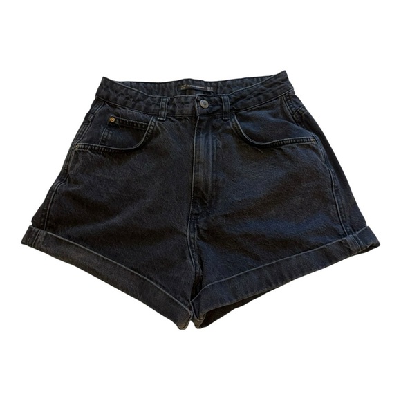 Zara Women's Black Denim Shorts - Size 4 - Picture 1 of 9
